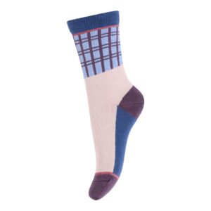 MP Denmark Socken 'checks block pattern - alt rosa'