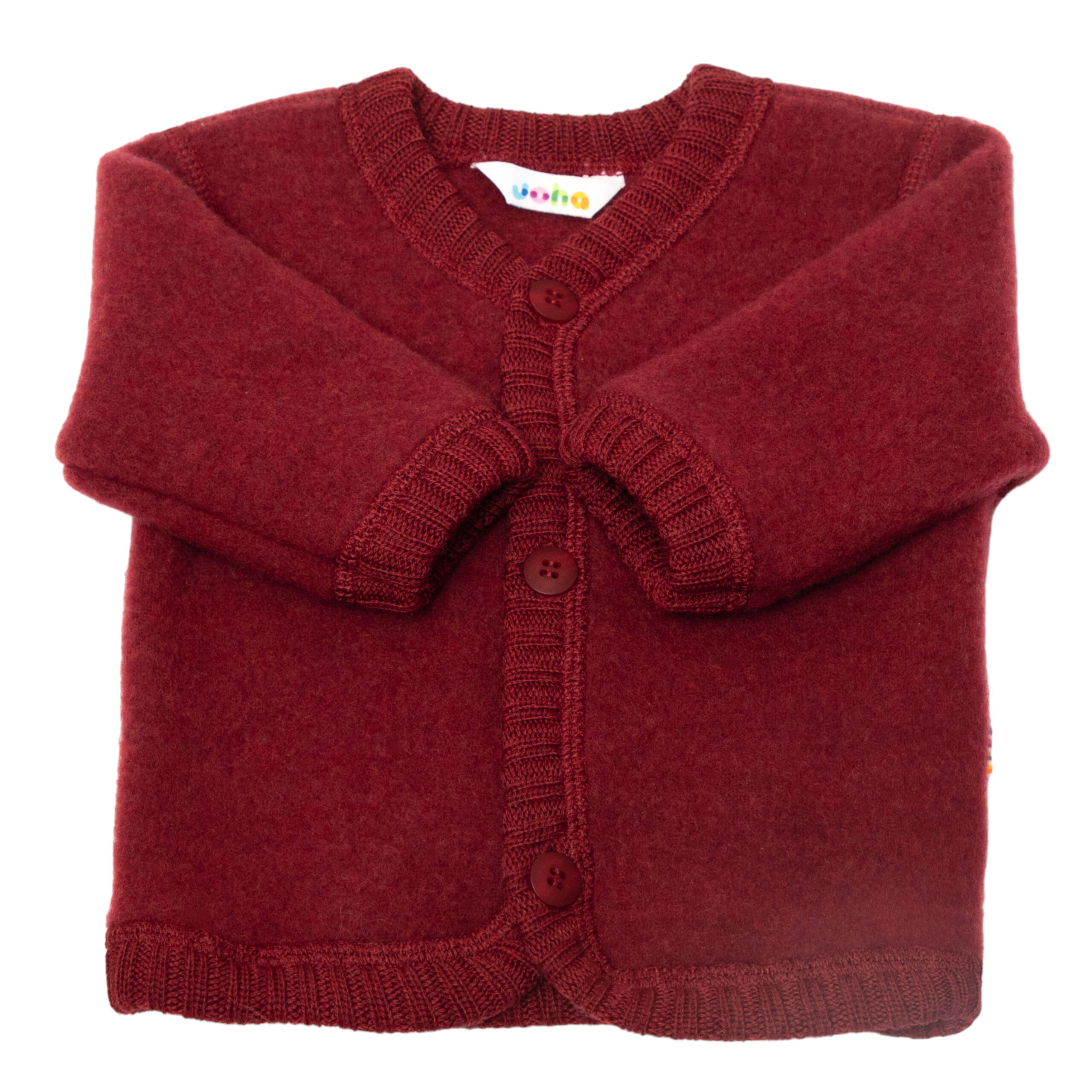 Joha Wollfleece Jacke bordeaux
