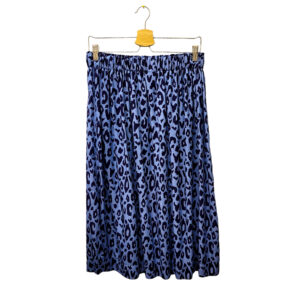 Viskoserock 'LEO blau' Midilänge optional mit Taschen