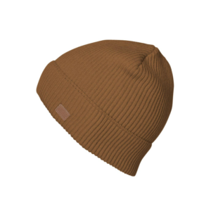 Melton Beanie Basic Gerippt 'Cashew'