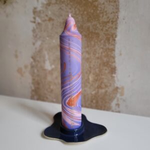 AdventskalenderKerze 'purple marble'