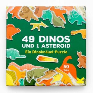 Knäuel-Puzzle '49 Dinos und 1 Asteroid' Laurence King Verlag