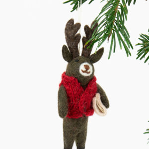 A World of Craft Weihnachtsanhänger 'Deer w red vest '