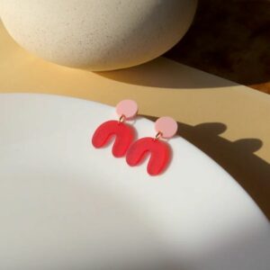 niemalsmehrohne Ohrringe 'Rosa Rot Arch Bogen'
