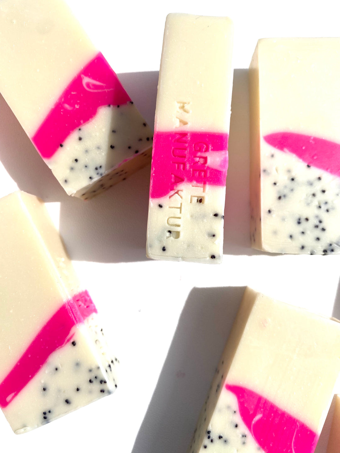 Pflegeseife Saskia 'Mandarine & neonpink superswirl' GreteManufaktur