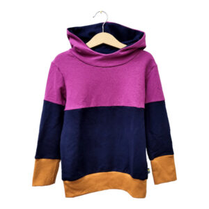 Hoody Colorblocking 'beere dunkelblau caramel'