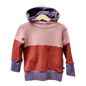 Hoody Colorblocking 'rosa rosarost flieder'
