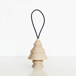 5mm Paper Anhänger 'Hölzerner Weihnachtsbaum Nr.6' - verschiedene Farben