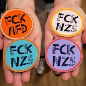Aufnäher 'FCK NZS' 'FCK AFD' diverse Farben