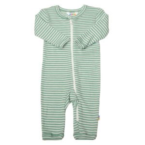 Jumpsuit Wolle Seide Joha 'mint gestreift'