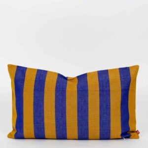 A World of Craft Kissenbezug 'Carla' (senfgelb/indigo) 30x50