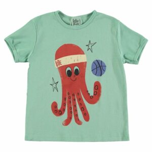 Retro T-Shirt 'Octopuses' Lötiekids (Sea Green)