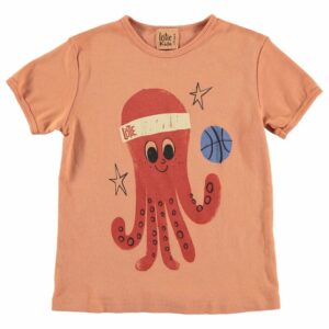 Retro T-Shirt 'Octopuses' Lötiekids (Peach)