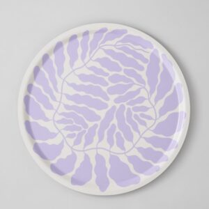 Wrap Rundes Tablett 'Lilac Leaves'