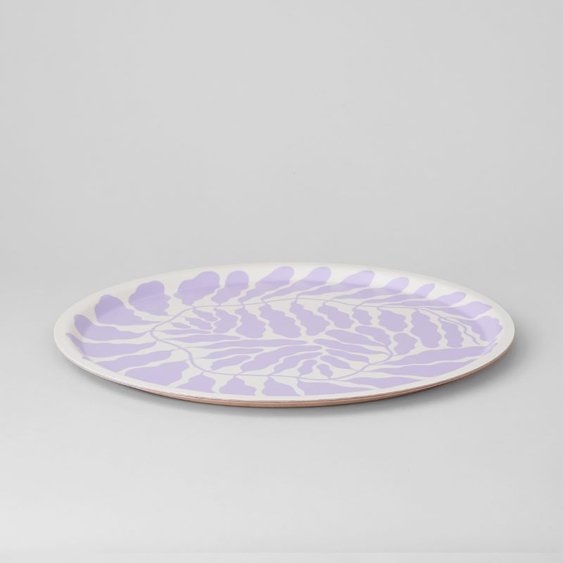 Wrap Rundes Tablett 'Lilac Leaves' – Bild 2
