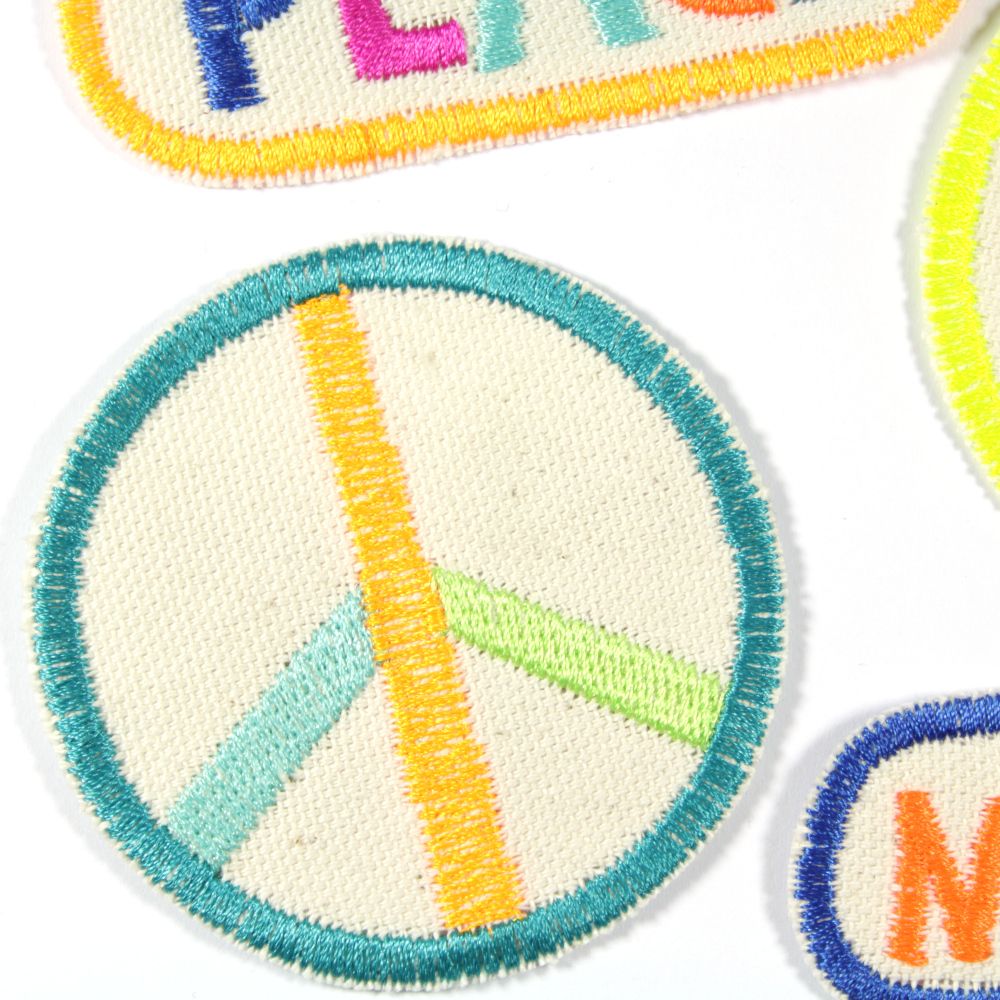 Patches "Peace" & "Frieden" & "Taube" & "no war" 4 Bügelbilder im Set – Bild 4