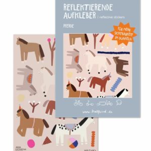 Set Reflektierende Aufkleber 'Pferde' von halfbird