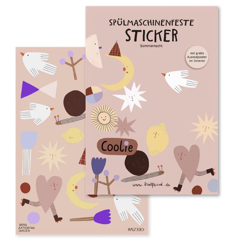 spülmaschinenfeste Sticker 'Sommernacht' von halfbird