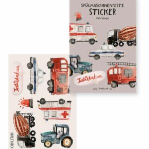 spülmaschinenfeste Sticker 'Fahrzeuge' von halfbird (Pocket Edition)