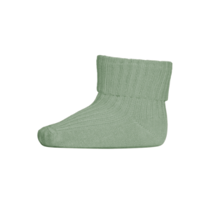MP Denmark Gerippte Baby Socken 'Granite Green'