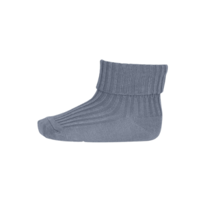 MP Denmark Gerippte Baby Socken 'Stone Blue'