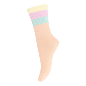 melton Socken 'wide stripes - peach perfect'
