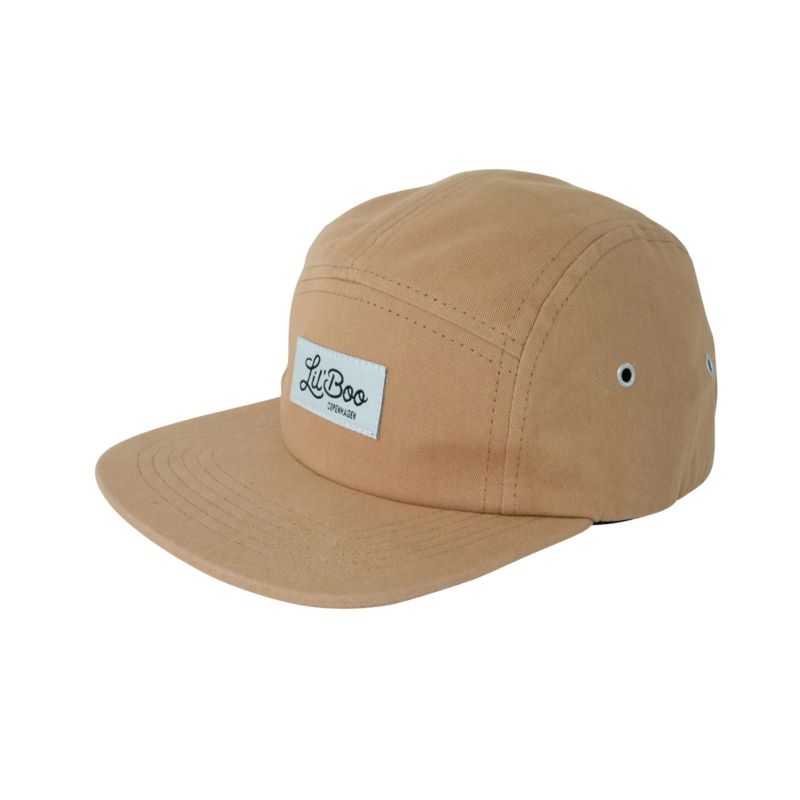 Lil'Boo Kappe 'Organic Block Brown 5 Panel'