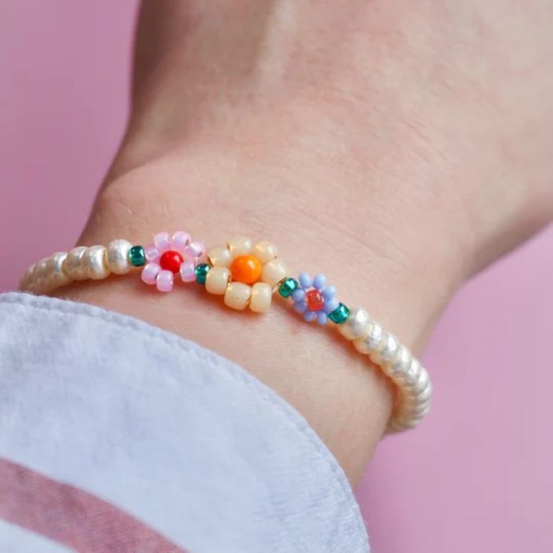 SanSan Armband aus Glasperlen 'Flowers and Blossoms' – Bild 2