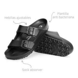 VEGANE BIO EVA SANDALE COACHELLA AVISPAS Farbe schwarz