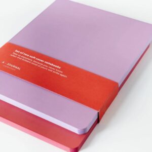 A-Journal Softcover Notizbücher 'Lila & Koralle' (2-er Set)