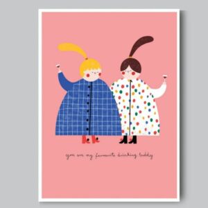 Daria Solak Artprint A4 'Drinking Buddies'