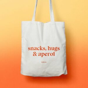 studio ciao Jutebeutel 'Snacks, Hugs & Aperol'