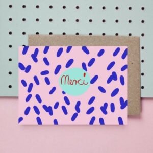 Ute Arnold Studio Postkarte 'merci dots'