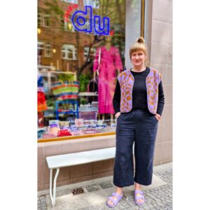 Teddyweste "Flieder grafik" studio du.