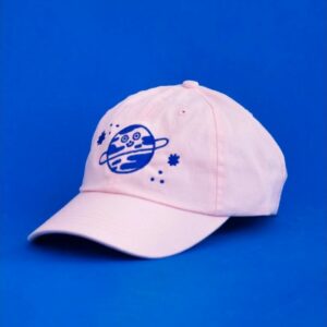 Ana Seixas Cap 'Playful Planet Cap // Light Pink & Blue'