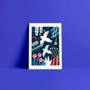 Ana Seixas Digitaldruck A5 'Schwalben'