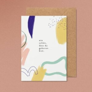 Anna Beddig Klappkarte 'Wie schön, dass du geboren bist'