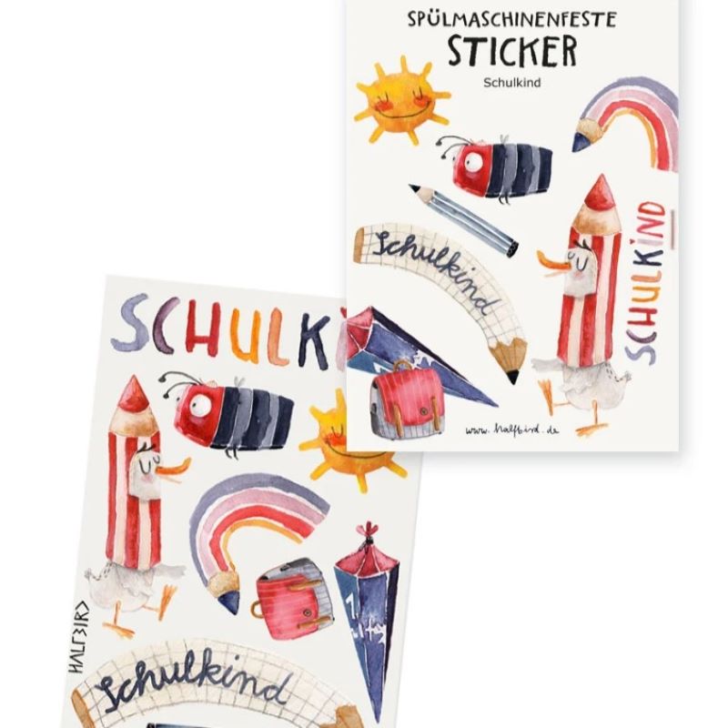 spülmaschinenfeste Sticker 'Schulkind' von halfbird (Pocket Edition) – Bild 2