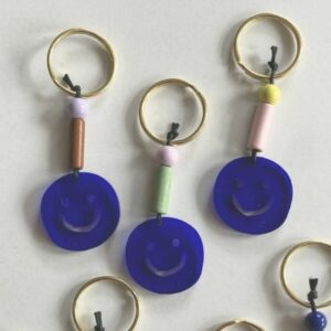 enna studio Schlüsselanhänger 'Smiley' (blau)