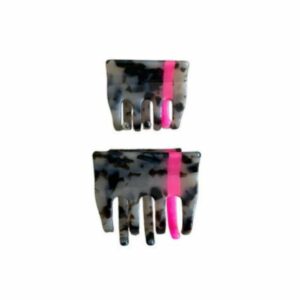 Von Rike Haarklammer 'Classic Leo / Leo Grau mit Neonpink' (groĂź & klein)