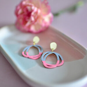 Rasmussons Ohrstecker 'United - Pastel mix yellow, blue, magenta'