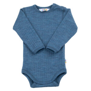 Langarm Body Joha Merinowolle 'denim blau'