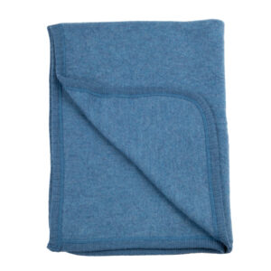 Wollfleece Decke Joha denim blau