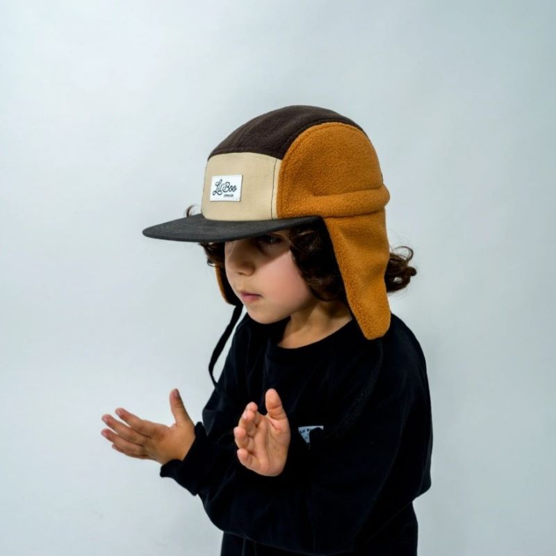 Lil' Boo FleeceKappe mit Ohren 'Braun' – Bild 2