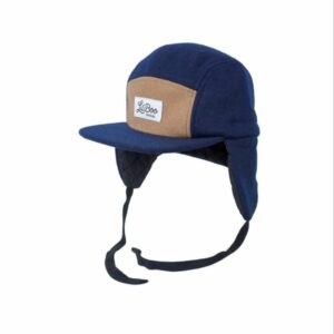 Lil' Boo WollKappe mit Ohren 'Navy/Braun'