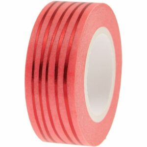 Paper Poetry Tape 'Lines Neonpink/Rot'