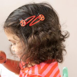 Glitter Haar-Clips 'Ladybird' (2er Set)