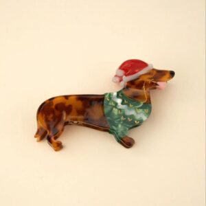 Coucou Suzette Haarklammer 'Chilly Dachshund'