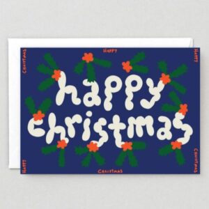 Wrap Klappkarte mit Prägung 'Happy Christmas'