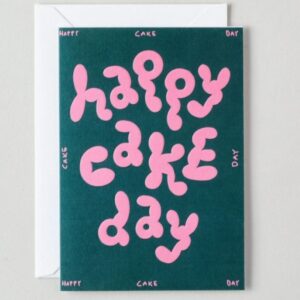 Wrap Klappkarte 'Happy Cake Day'